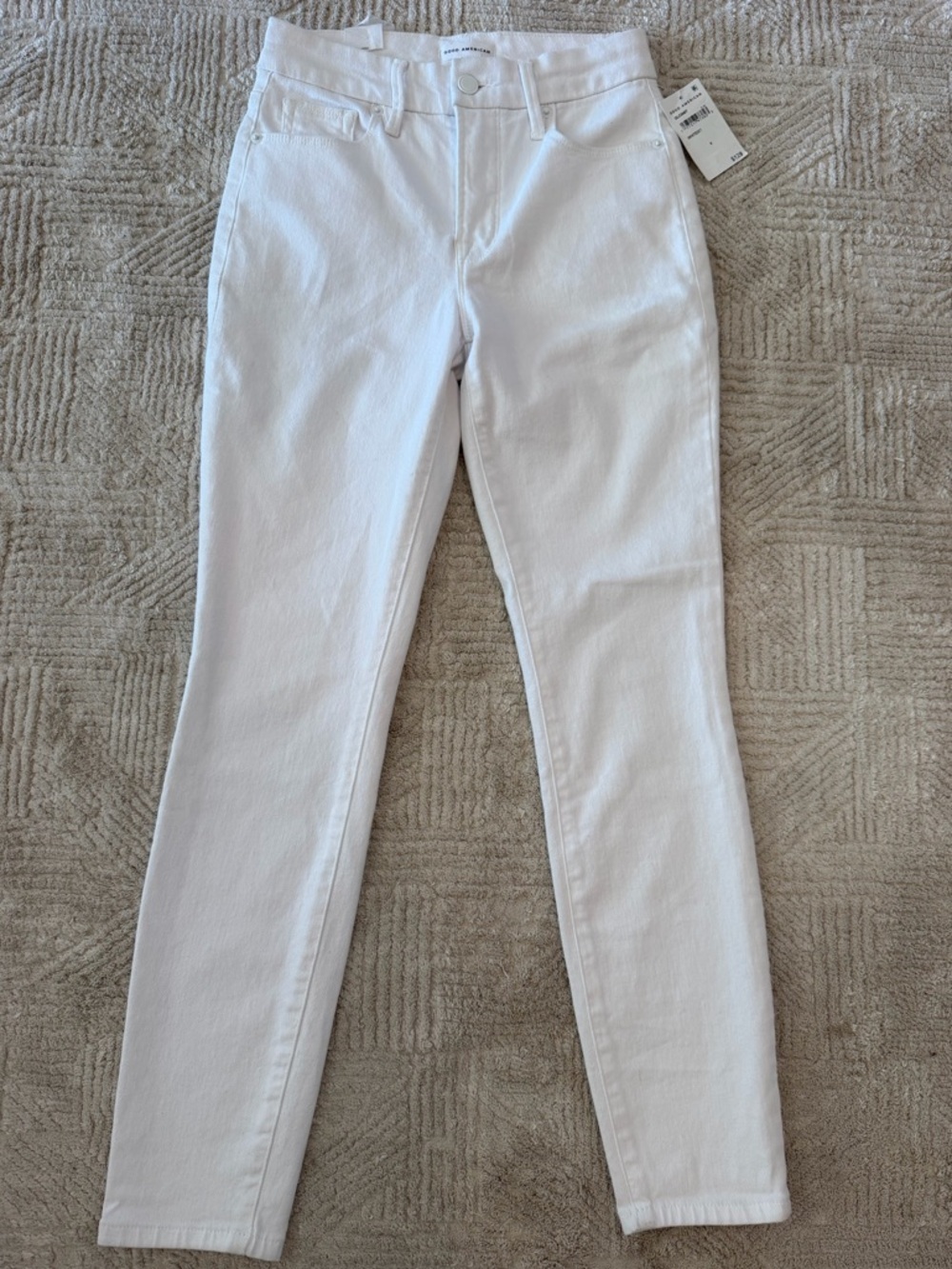 Good American White Skinny Jeans - High Rise Stretch